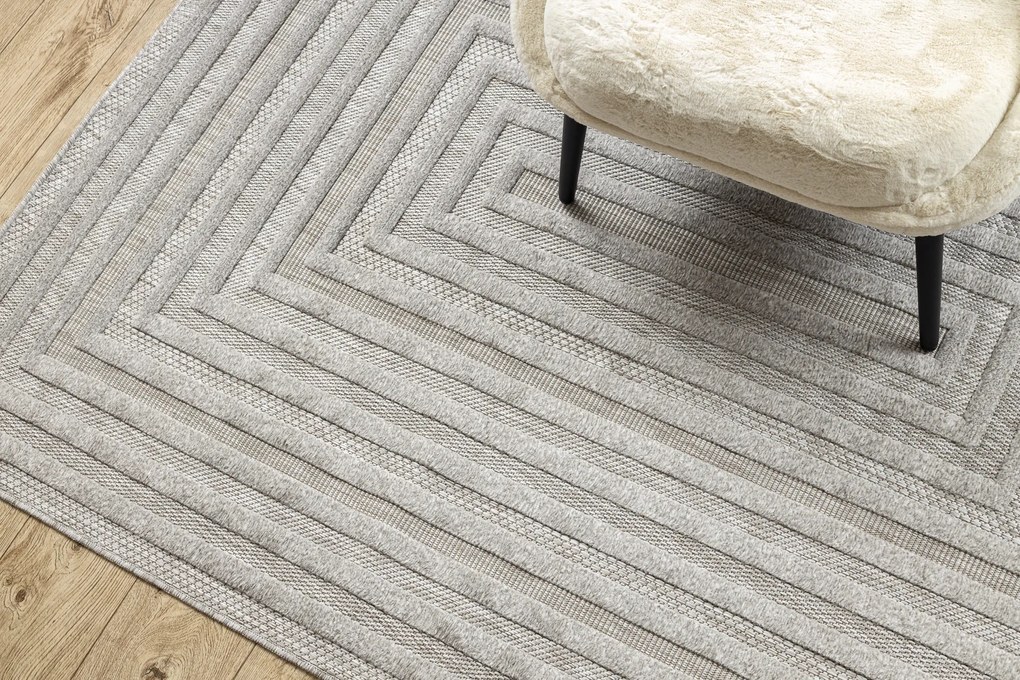 Koberec SANTO SIZAL 0999 Geometrický, sivý