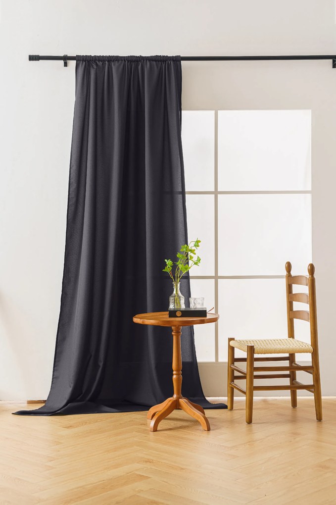 Záves OXFORD LIGHT 140x250 cm, tmavosivý Zavesenie: Riasiaca páska
