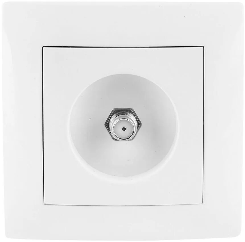 Satelitná zásuvka typu F Wesa biela