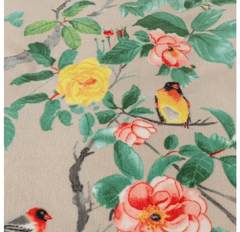 Obliečky mikroplyš PETALIA béžové Rozmer obliečky: 70 x 80 cm | 140 x 200 cm