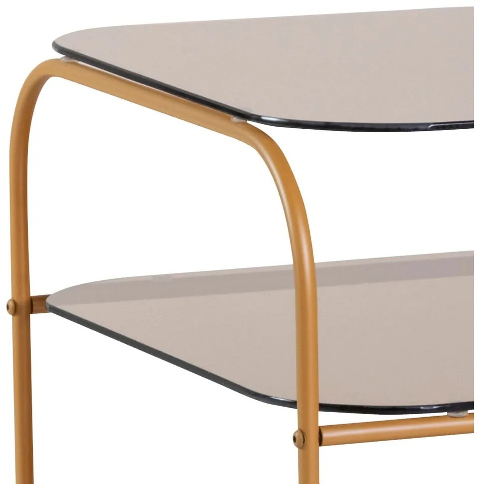 Odkladací stolík so sklenenou doskou 41x41 cm Echo – Hübsch