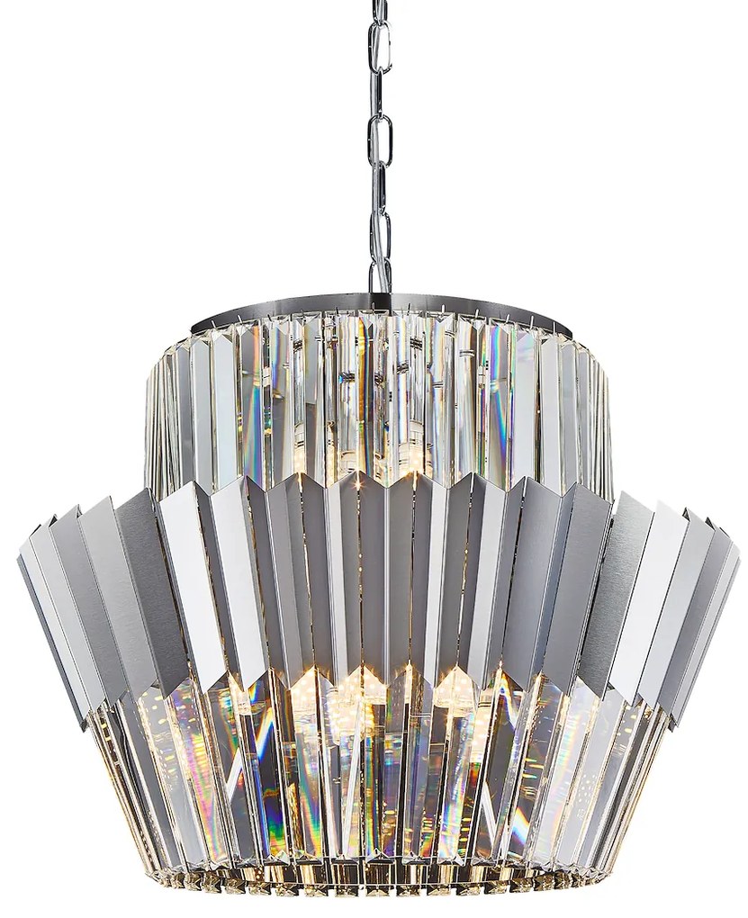 Luster Donna, 1x krištáľové/chrómové kovové tienidlo, (fi 55cm), ch