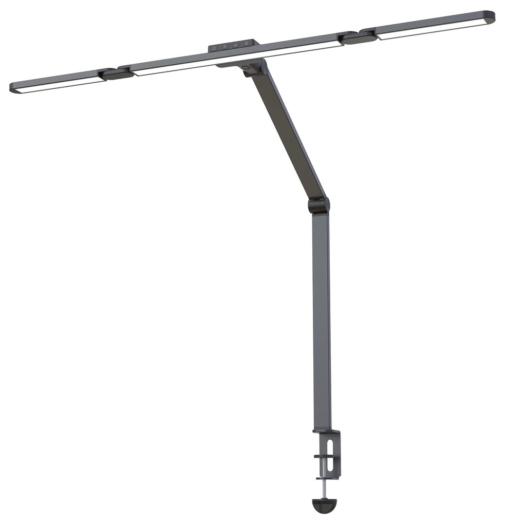 Stolná LED lampa CLARIO, svorka, diaľkové ovládanie