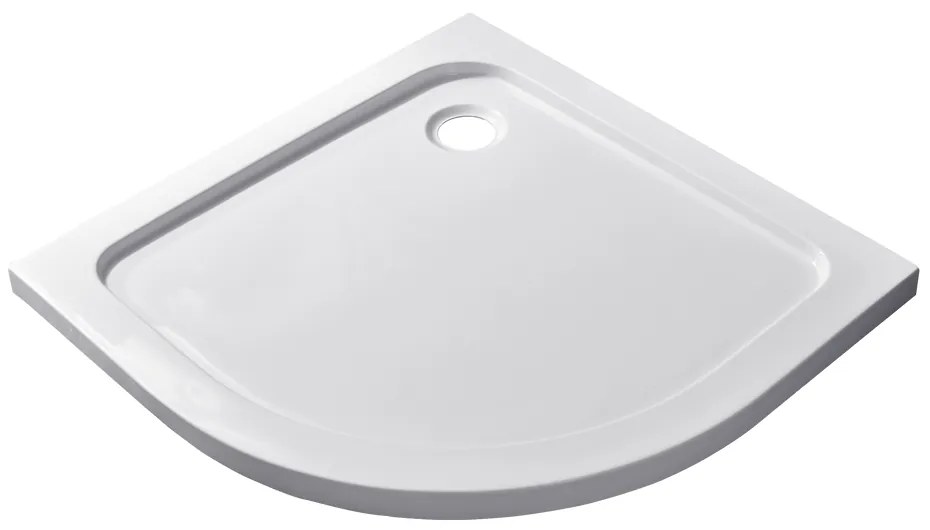 Coria 90x90x5 cm Kruhová, akrylová sprchová vanička, so sifonom