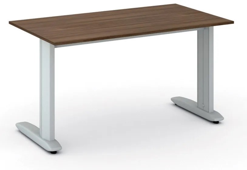 Kancelársky písací stôl PRIMO FLEXIBLE, 140x80 cm, orech