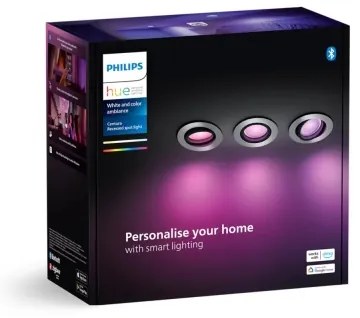 Philips - SADA 3xLED RGBW Stmievateľné podhľadové Hue CENTURA 1xGU10/4,2W/230V