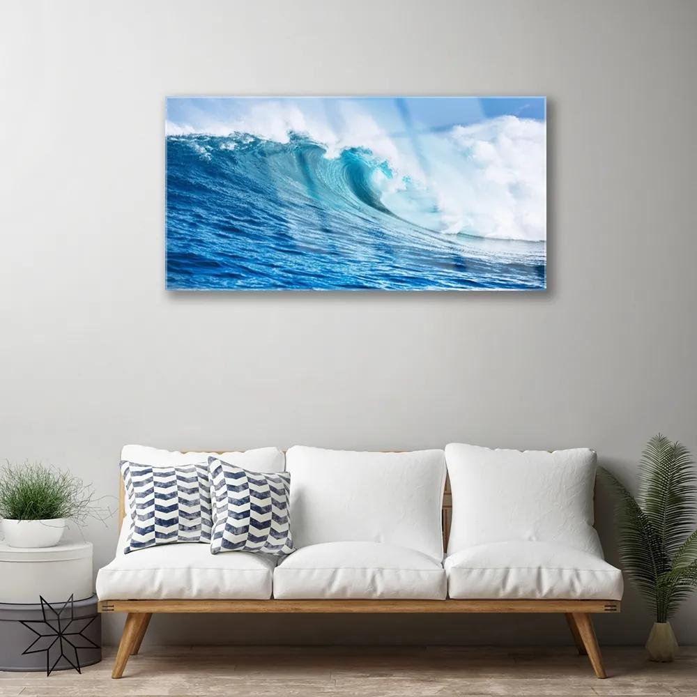 Skleneny obraz Vlny more nebo mraky 120x60 cm