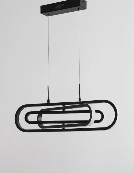 LED luster Arte 64 čierne