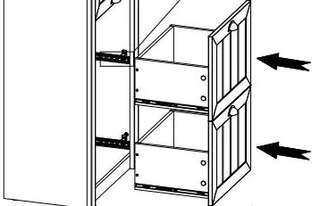 Vysoká skříň PROVENCE S1D2S, sosna andersen / lefkas ciemny.
