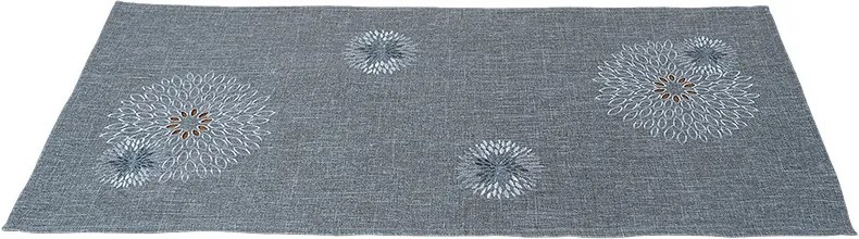 Sivý obrus v modernom dizajne 40 × 90 cm
