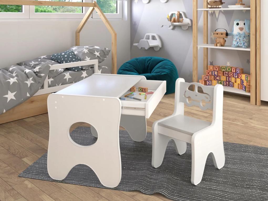 Vulpi Detská stolička so stolíkom Auto Farba: biela