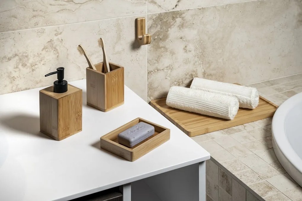 Gedy Gedy, HIMALAYA kúpeľňová stolička, 39,5x44,3x29,5cm, bambus, 3072