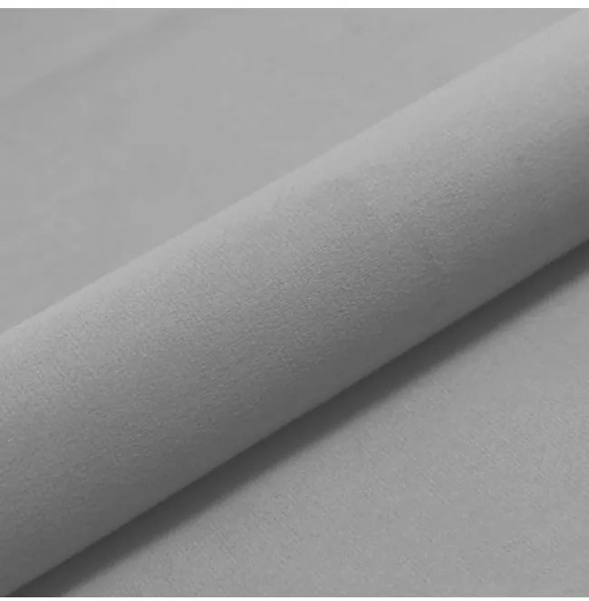 Plyšová taburetka svetlosivá