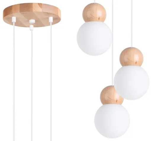 Sollux SL.1391 - Luster na lanku PEKKA 3xG9/8W/230V biela