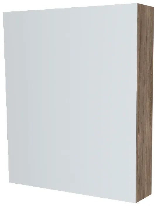 Mereo, Mereo Kúpeľňová zrkadlová skrinka 60 cm, galerka, 1x dvierka ľavá, Multidecor, Dark Rockford Hic, MER-CN798G61DRH1