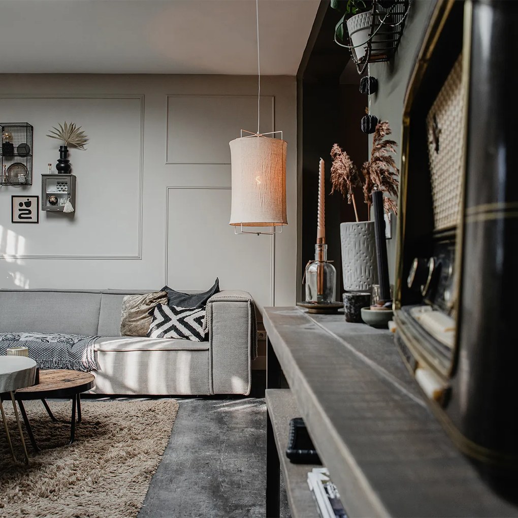 Dizajnové závesné svietidlo béžové - Rich