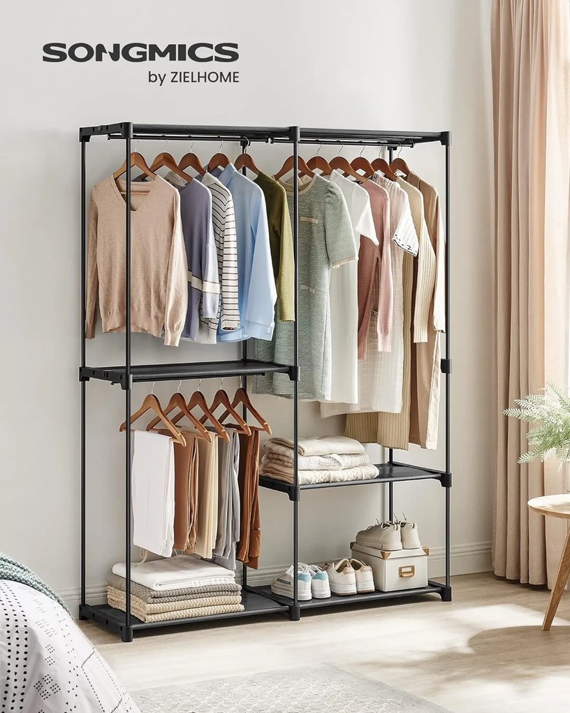 Otvorená šatníková skriňa Garment čierna