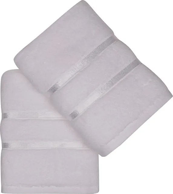 Súprava 2 bielych bavlnených uterákov Foutastic Dolce, 50 x 90 cm