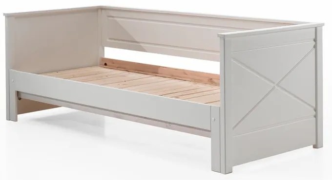 Biela detská posteľ s výsuvným lôžkom 180x200/90x200 cm PINO – Vipack