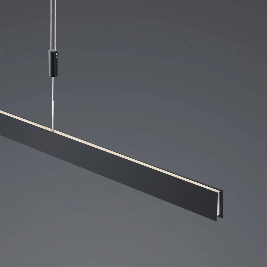 LED závesné svietidlo Delta, 130 cm, čierna