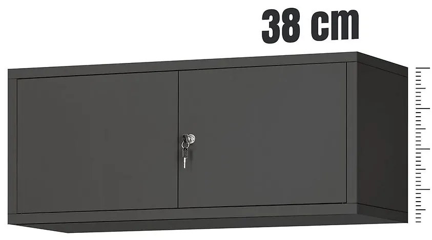 Závesná skrinka Ewa kovová antracit