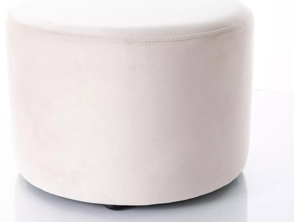 SI Doti A Sametový taburet svetlo béžová