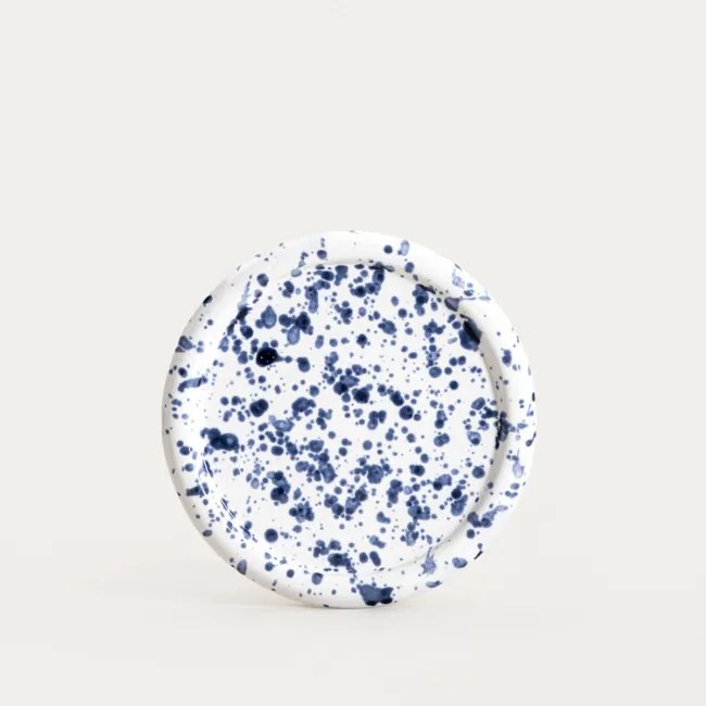 Dezertný tanier WILORA biely / modrý 766817