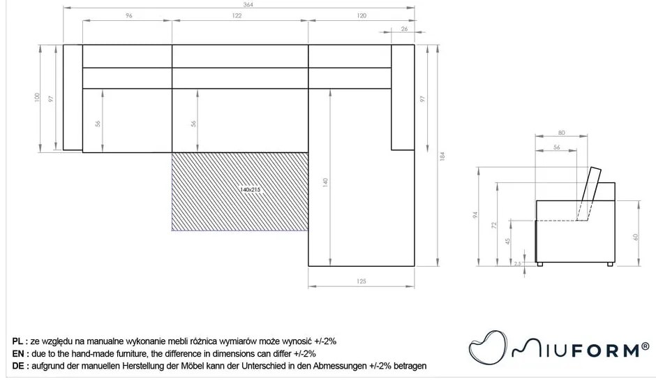 Béžová rozkladacia modulárna rohová pohovka s úložným priestorom (pravý roh) Lulu – Miuform