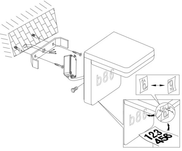 Eglo 98091 - LED Domové číslo AMAROSI LED/11W/230V IP44