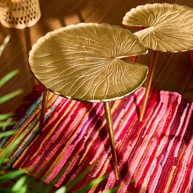 Príručný stolík TOA zlatý 894706