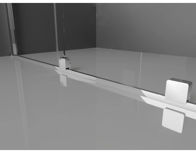 Mexen Velar L Duo, sprchový kút s posuvnými dverami 100 x 90 cm, 8mm šedé sklo, chrómová, 871-100-090-02-43-01