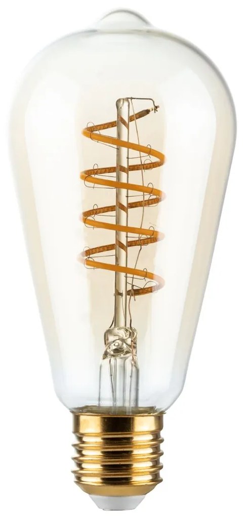 LIVARNOLUX® Filamentová LED retro žiarovka, hruška špirála (100284555)
