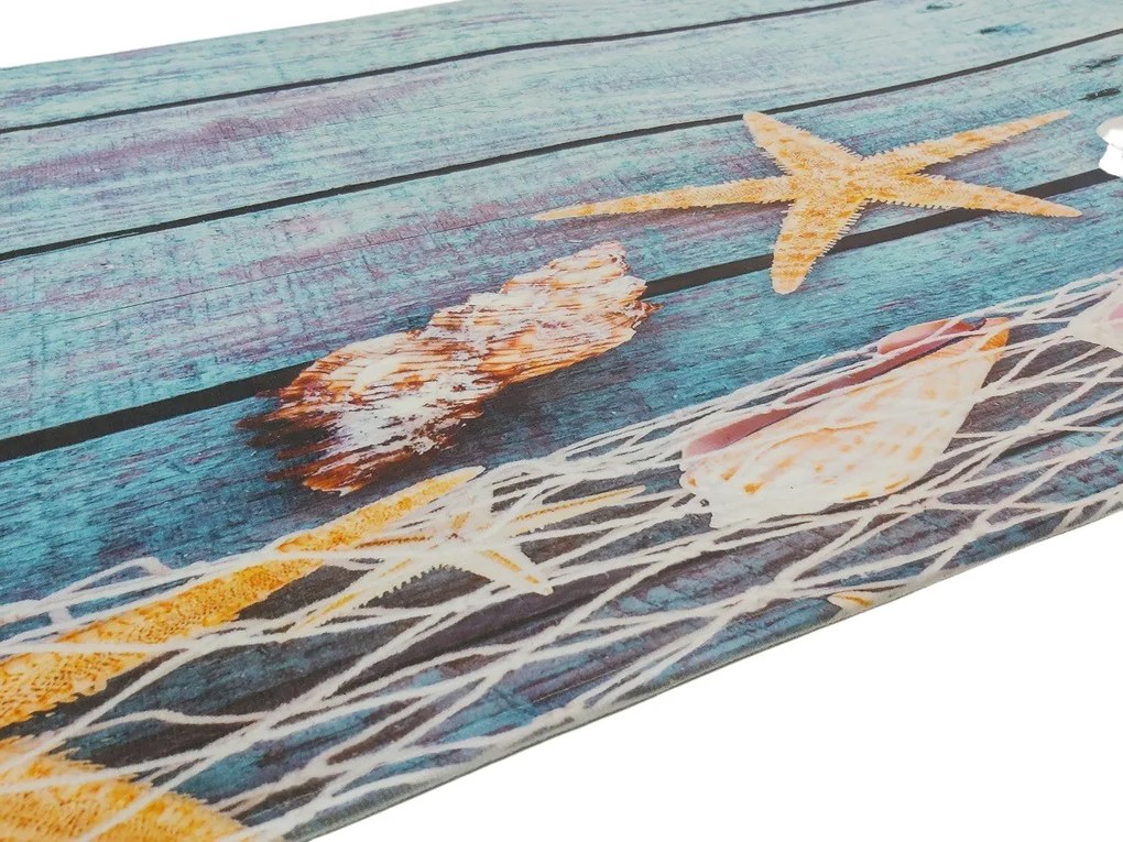Apextextil, Protišmyková 3D predložka More, 60x180, modrá, kúpeľňa