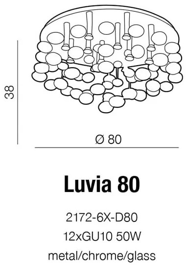 Moderné svietidlo AZZARDO LUVIA 80 chróm AZ2542