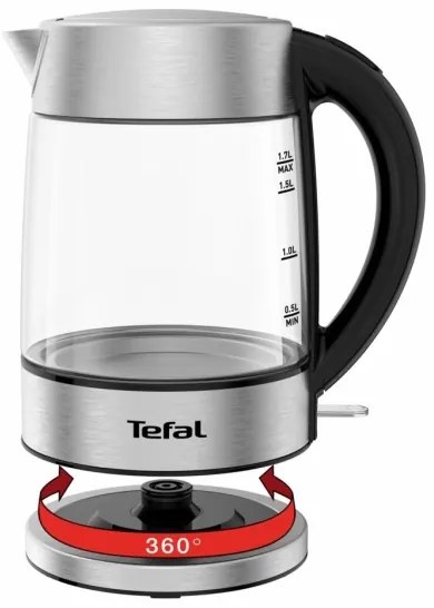 Tefal - Rýchlovarná kanvica GLASS 1,7 l  2200W/230V chróm
