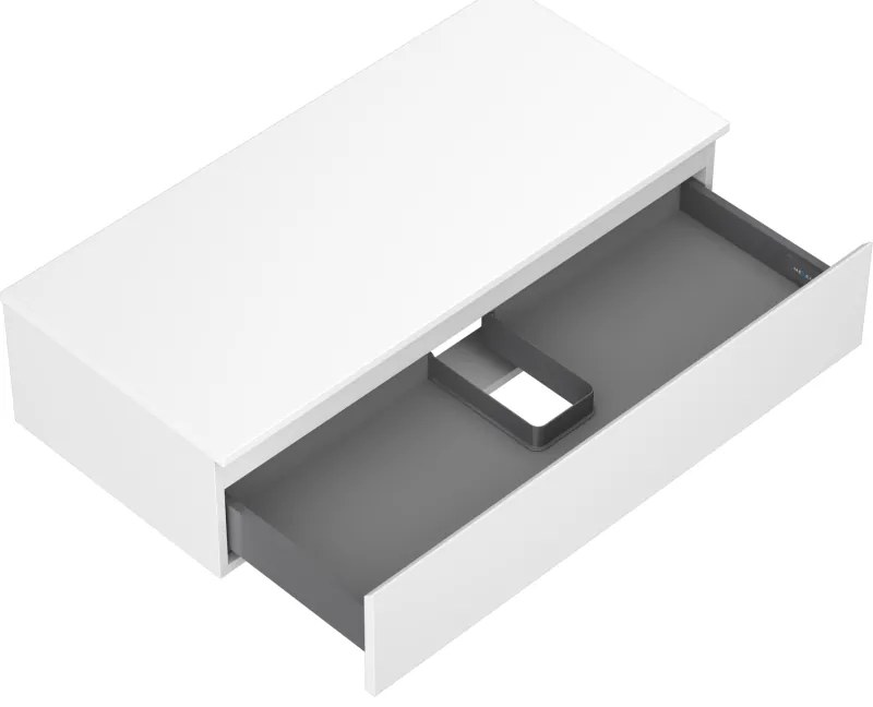 Mexen Orio, kúpeľňová skrinka 100 cm s hornou časťou, 1 zásuvka, biela matná, 91A10-10023-1-BFC01