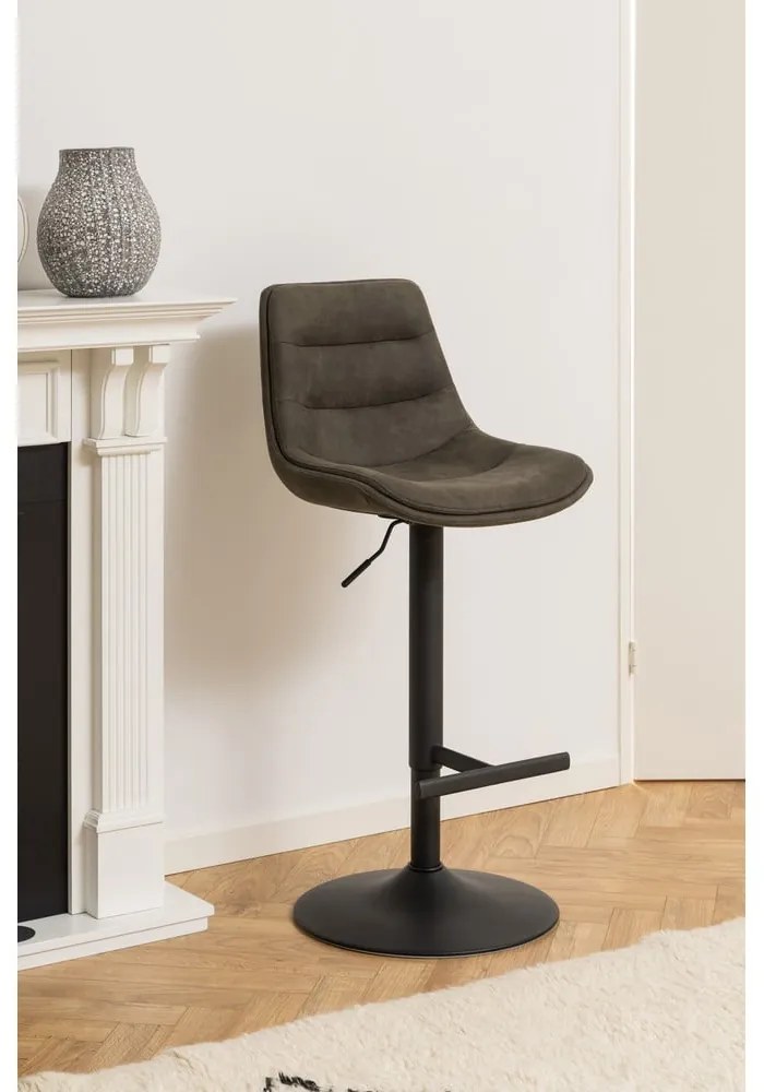 Tmavozelená barová stolička s nastaviteľnou výškou (výška sedadla 86 cm) Adisa – Actona