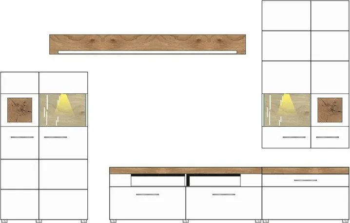 Obývacia stena Fun plus, s osvetlením