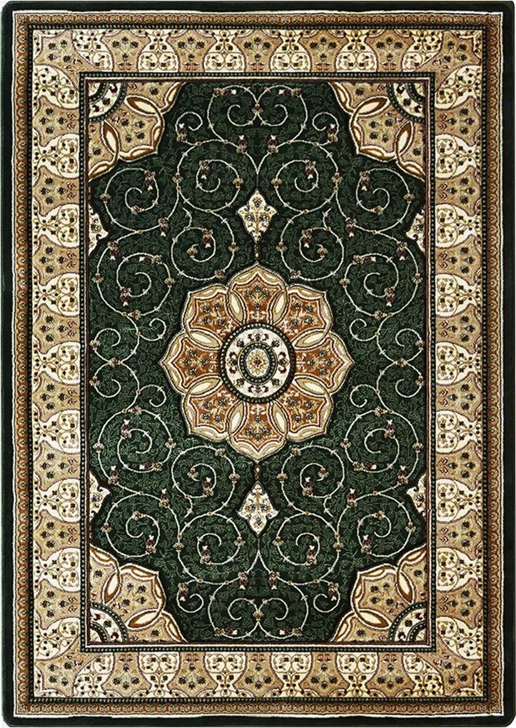 BE Koberec Adora 5792 GREEN – zelený obdĺžnikový Rozmer: 120x180 cm