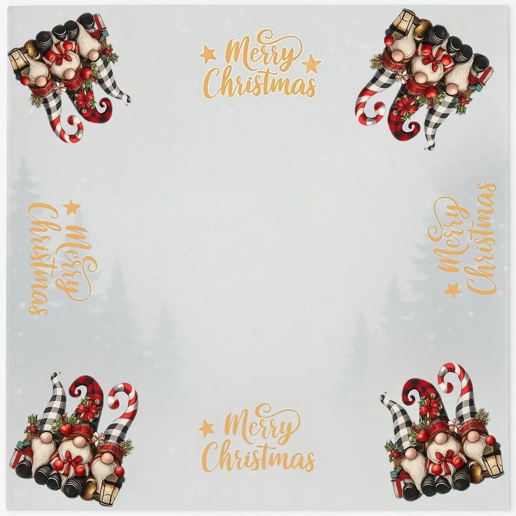 Vianočný obrus Škriatok lampáš 140x180cm TiaHome