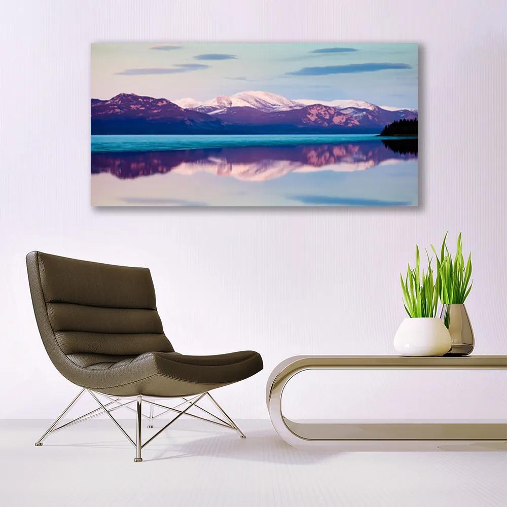 Obraz plexi Hory jazero príroda 120x60 cm