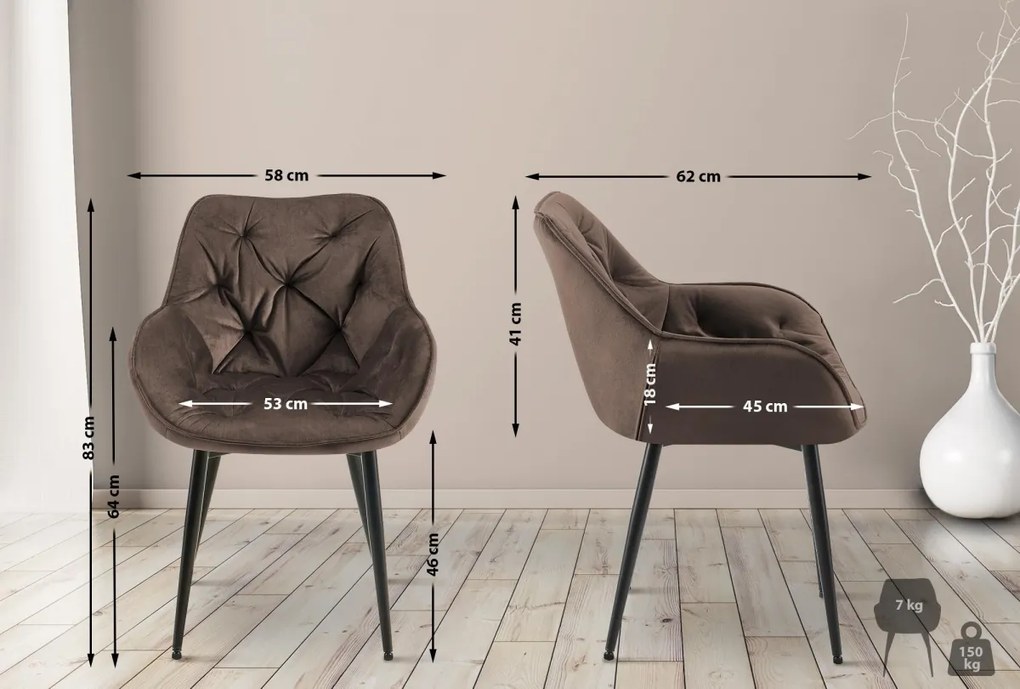 Stolička Tanna - zamat - Hnedá