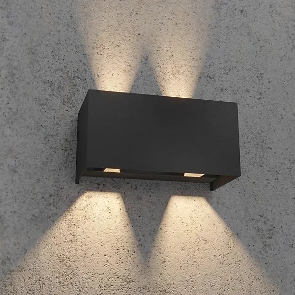 Redo 90303-LED Vonkajšie nástenné svietidlo VARY 4xLED/5W/230V 4000K IP54 antracit