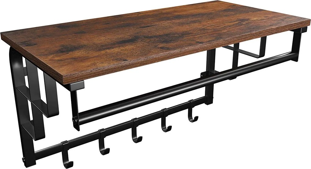 Vešiak Houseland MARTINA hnedý/čierny