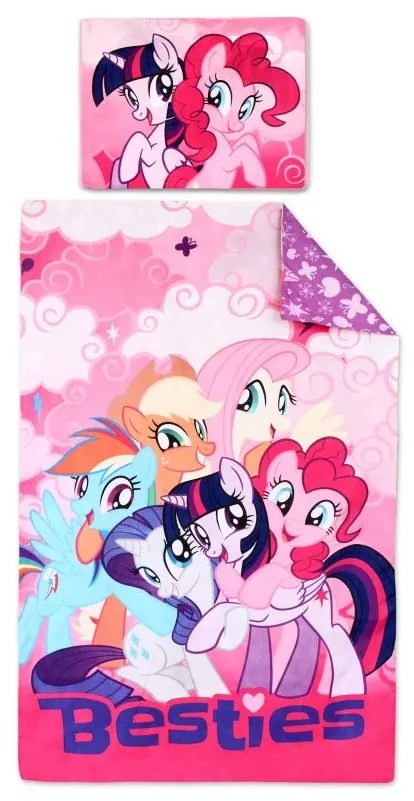 Bavlnené obliečky do detskej postieľky My Little Pony - 90 x 140 cm + 40 x 55 cm