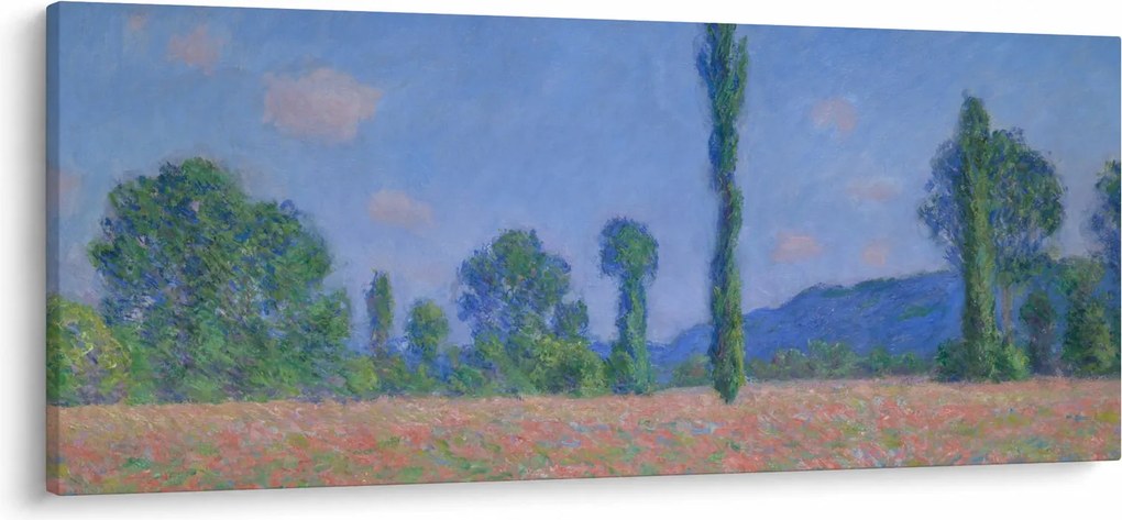 Obraz - Claude Monet, Poppy Field (Giverny), reprodukcia (120x50 cm)