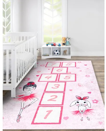 Detský kusový koberec Junior 51828.802 Ballerina pink, 80x150, ružová, detská izba, Dywany Łuszczów