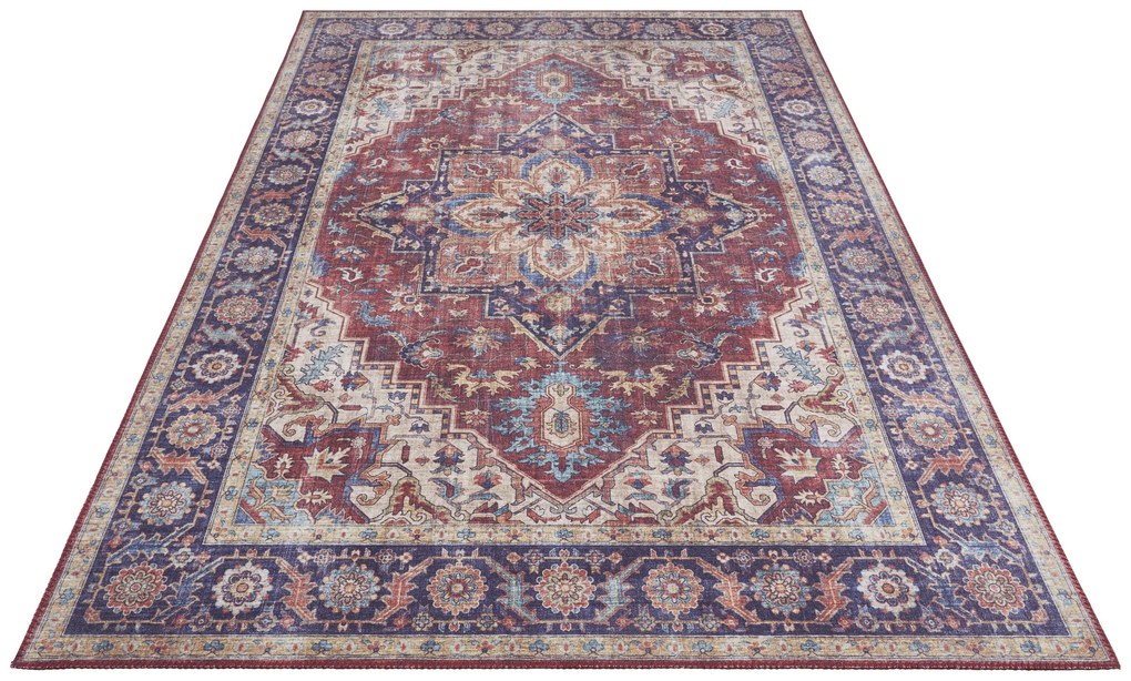 Hanse Home, Kusový koberec Asmar 104000 Plum/Red, 200x290, červená, chodba / predsieň