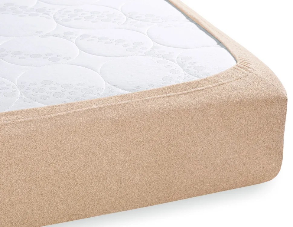 Froté napínacie prestieradlo FR-033 Béžové 90 x 200 - výška 20 cm