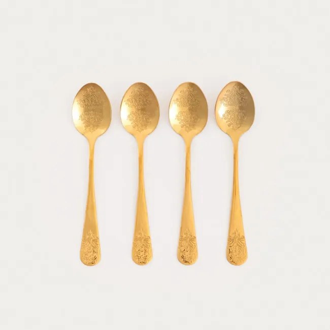 Súprava čajových lyžičiek REGALIA zlatá 763793 (4 ks)